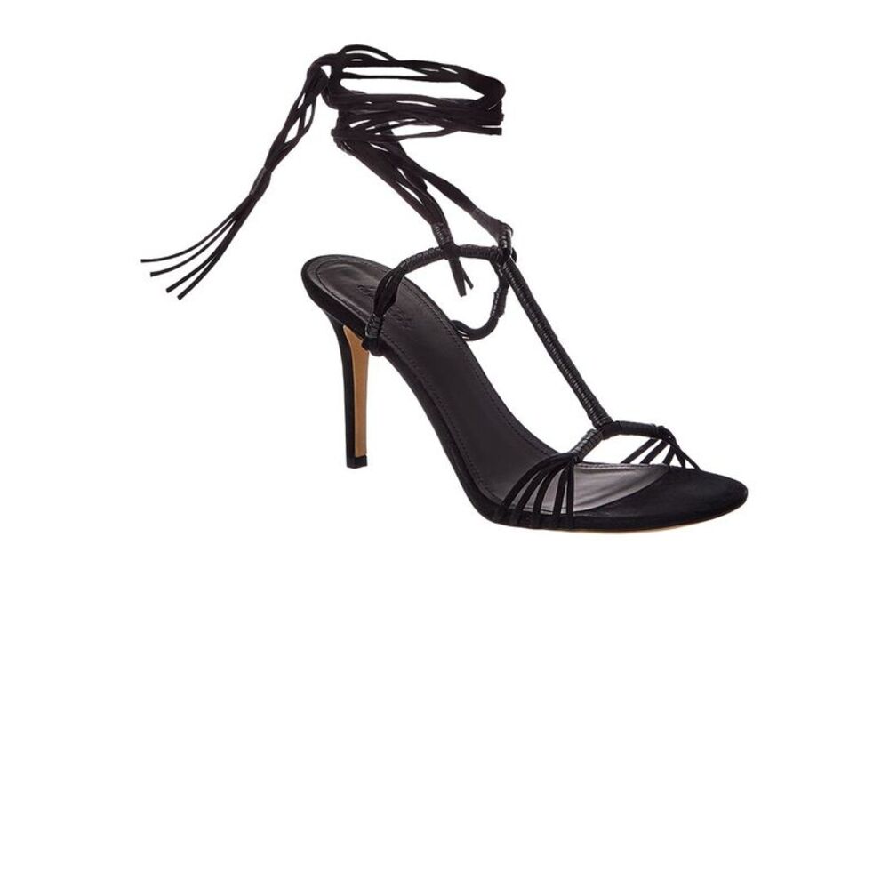 Isabel Marant Suede & Leather Sandal, Black